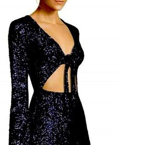 Calechie sequin cut out maxi dress